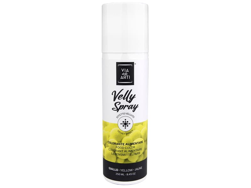 COLORANTE SPRAY VELLY GIALLO 250 ml - Burro di cacao spray effetto