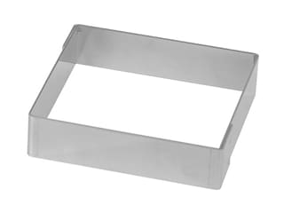 Cornice quadrata per crostata in acciaio inox bordo dritto