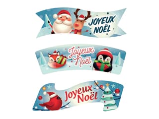 Striscioni natalizi in carta wafer (x 24)