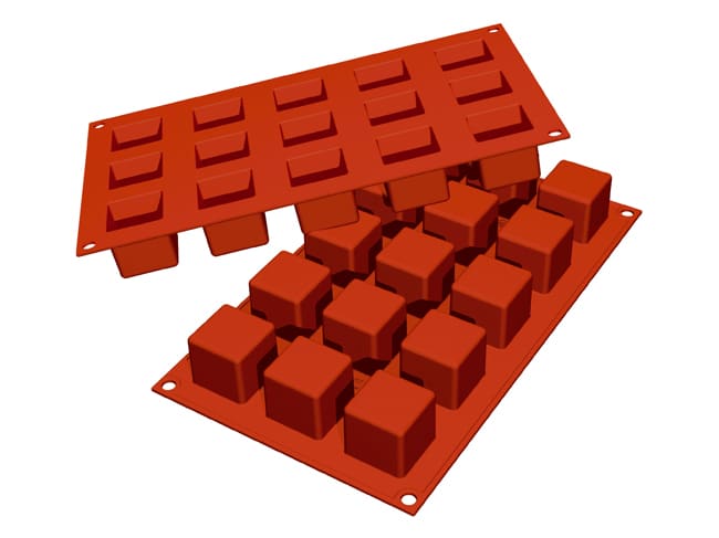 Stampo silicone Silicon Flex - 15 mini cubetti 3,5 x 3,5 cm - 30 x 17,5 cm - Silikomart