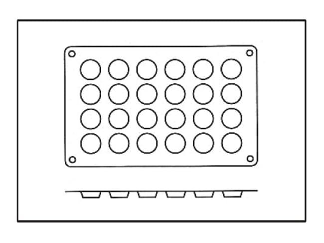 Stampo silicone Silicon Flex - 24 mini florentine Ø 3,5 cm - 30 x 17,5 cm - Silikomart