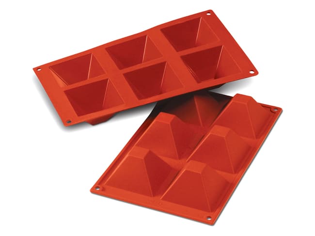 Stampo silicone Silicon Flex - 6 piramidi 7,1 x 7,1 cm - 30 x 17,5 cm - Silikomart