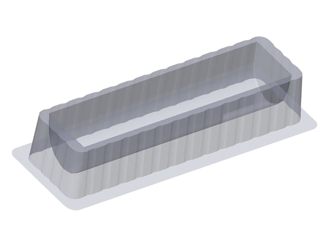 Stampo da tronchetto semitondo (x 6) - lung. 25 cm - larg. 6 cm