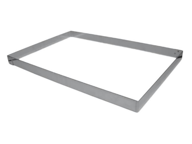 Telaio per entremet in acciaio inossidabile - 57 x 37 x ht 2,5 cm - Mallard Ferrière