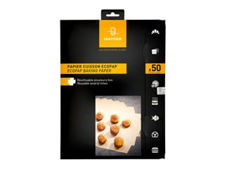 Carta da forno Ecopap (x 50) - Siliconata fronte-retro - 40 x 30 cm - Matfer