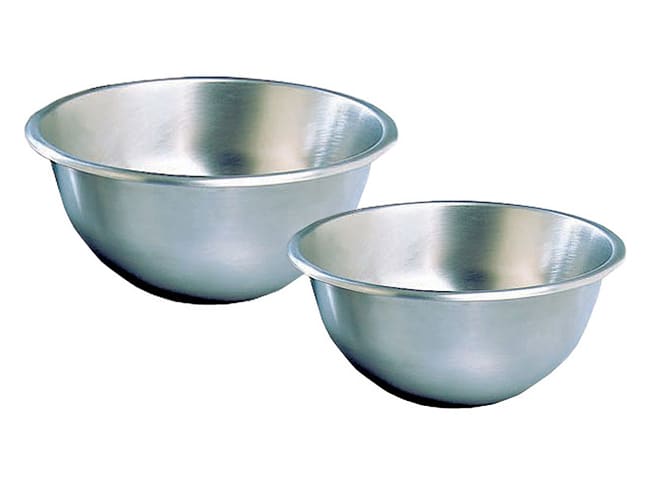 Set di 2 ciotole da pasticceria in acciaio inox - Ø 20 cm + Ø 25 cm - Matfer