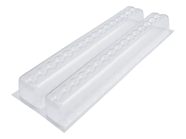 Stampo termoformato per tronchetto (x 10) - Biglie - 57 x 8 cm - Matfer