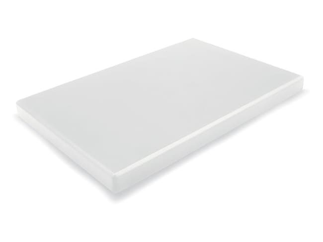 Tagliere in Polietilene Bianco 50 x 40 spessore 3 - cm professionale con  fermi