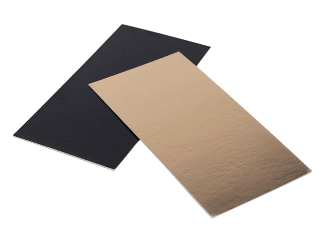 Base tronco oro/nero - bordi dritti - 10 x 5 cm (x 200) - Meilleur du Chef