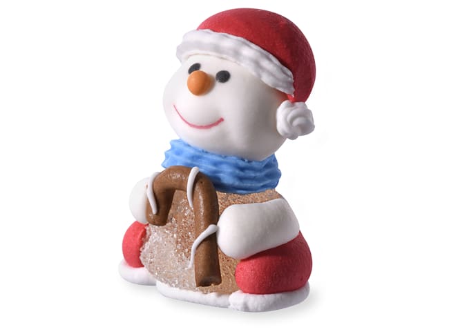 Decorazioni in zucchero e gelatina - Pupazzi di neve - 7 statuette - Modécor