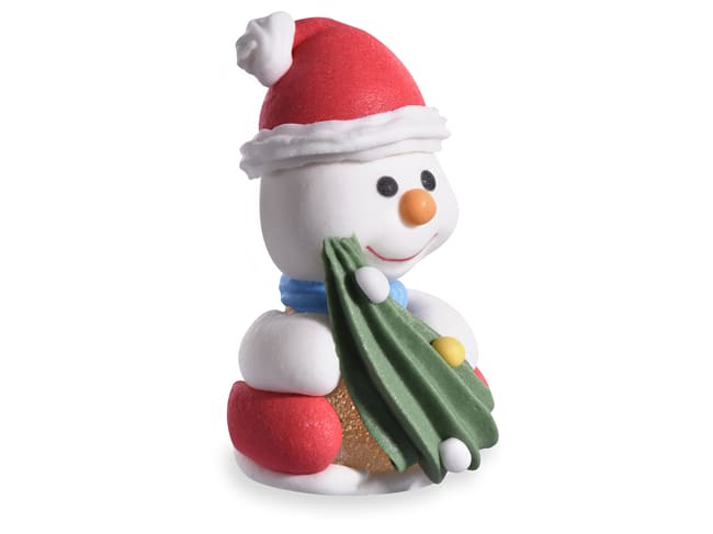 Decorazioni in zucchero e gelatina - Pupazzi di neve - 7 statuette - Modécor