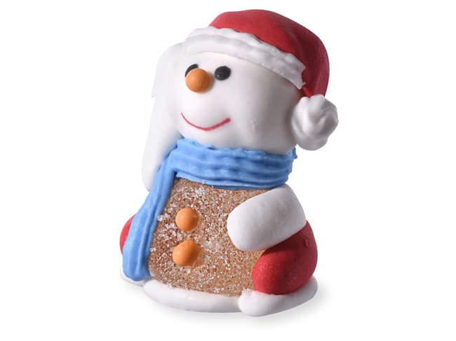 Decorazioni in zucchero e gelatina - Pupazzi di neve - 7 statuette - Modécor