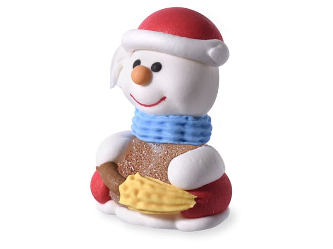 Decorazioni in zucchero e gelatina - Pupazzi di neve - 7 statuette - Modécor