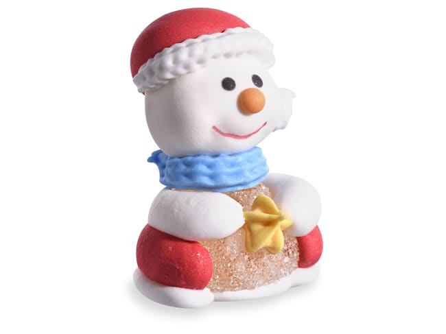 Decorazioni in zucchero e gelatina - Pupazzi di neve - 7 statuette - Modécor