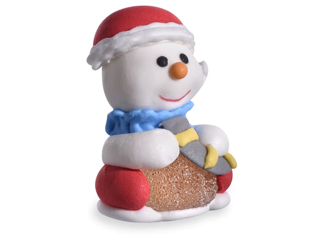 Decorazioni in zucchero e gelatina - Pupazzi di neve - 7 statuette - Modécor