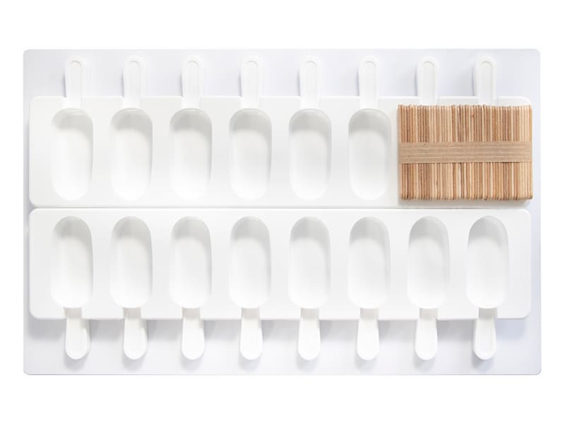 Stampo Per Ghiaccioli In Silicone 12 Cavità - Con 50 Bastoncini