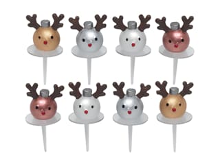Cake topper per tronchetto di Natale (x 48)