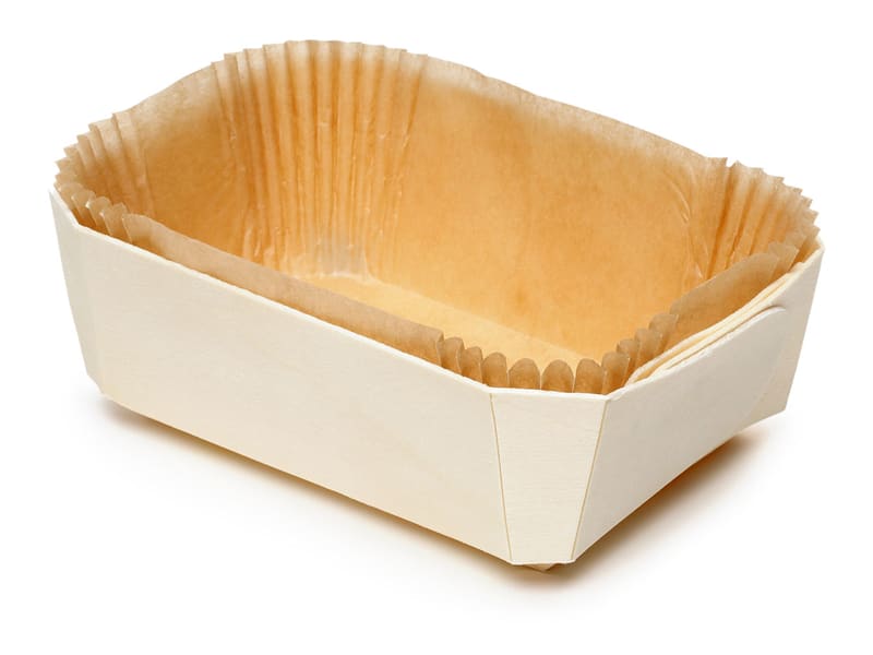 Vaschette Da Cottura In Legno Baronnet - 175 Pezzi, 175x75x50 Mm, Con Carta Forno Siliconata