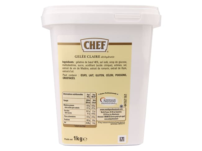 Gelatina chiara - 1 kg - Chef®