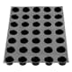 Stampo per mini muffin Fiberform - 60 x 40 cm - Ø 5,1 cm (35 cavità) - Pavoni