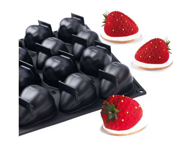 Stampo in silicone Pavoflex - 20 fragole - 40 x 30 cm - Pavoni