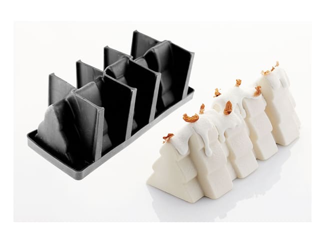 Stampo silicone per tronchetto - Albero di Natale - 25 x 8 cm - Pavoni