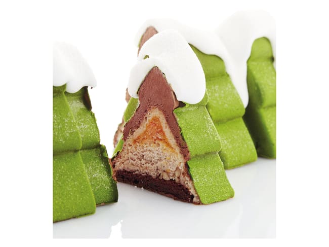 Stampo silicone per tronchetto - Albero di Natale - 25 x 8 cm - Pavoni