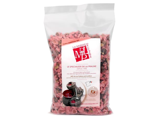 Praline rosa schiacciate artigianali - 18% mandorle - 1 kg - La Maison de la Praline