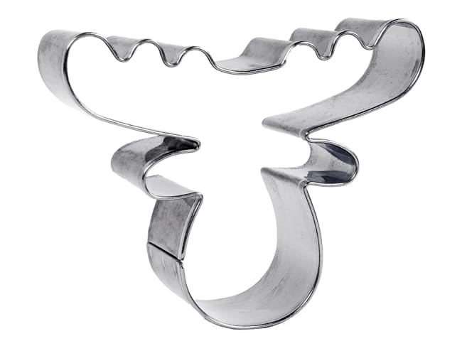 Taglierina per sablé Testa di Alce in acciaio inossidabile - ht 7 cm - Patisse