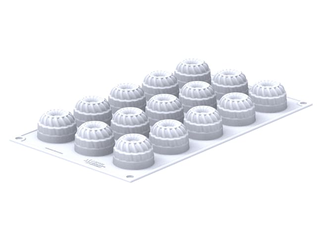 15 Stampi rotondi in silicone - Plein Coeur - Ø 4 x 2,7 cm - Silikomart