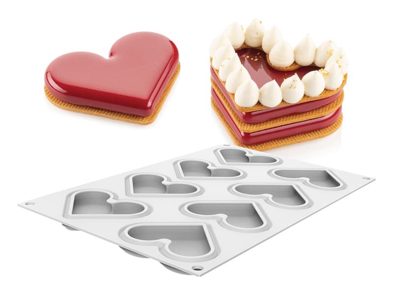 Stampo 15 cioccolatini cuore in silicone Sambonet