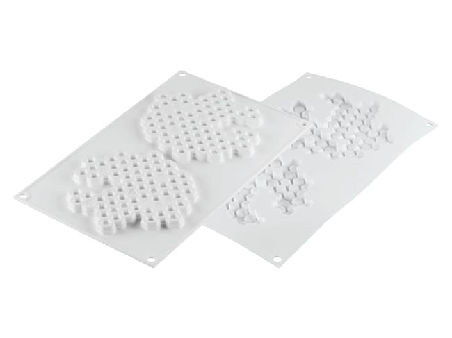 Stampo in silicone con decorazione a nido d'ape - 2 impronte - 30 x 17,5 cm - Silikomart