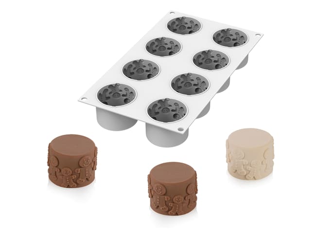 Stampo in silicone 8 gingermen - 30 x 17,5 cm - Silikomart