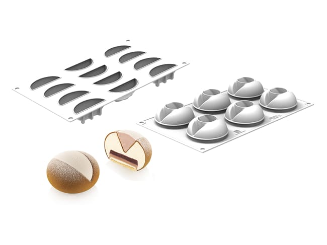 Stampo in silicone - kit 6 maritozzo - 30 x 17,5 cm - Silikomart