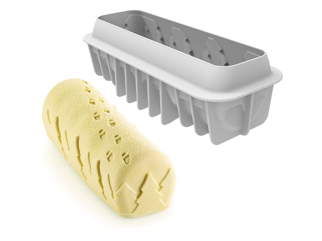 Stampo silicone per tronchetto - Snowy - 24,8 x 8,8 cm - Silikomart
