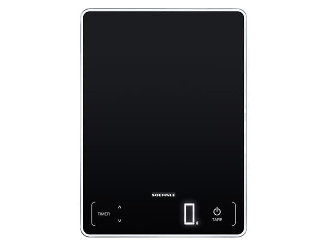 Bilancia da cucina - 15 kg/1 g - EL nera - Soehnle