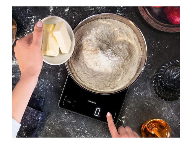 Bilancia da cucina - 15 kg/1 g - EL nera - Soehnle