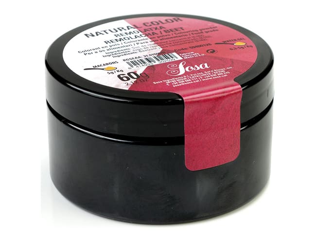 Colorante naturale rosso barbabietola in polvere - idrosolubile - 60 g - Sosa