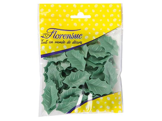 Foglie di agrifoglio in carta wafer - Decorazioni per torte - Florensuc