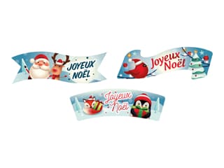 Striscioni natalizi in carta wafer (x 24)