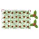 Stampo termoformato prestampato - Foglie di agrifoglio - 4 x 4,3 cm - Florensuc