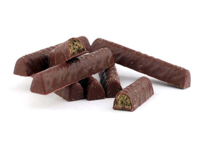 Bastoncini di cioccolato al latte - Ripieno pistacchio - 15 bastoncini - Villars