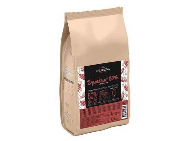 Cioccolato fondente Ecuador 80% - 3 kg - Valrhona