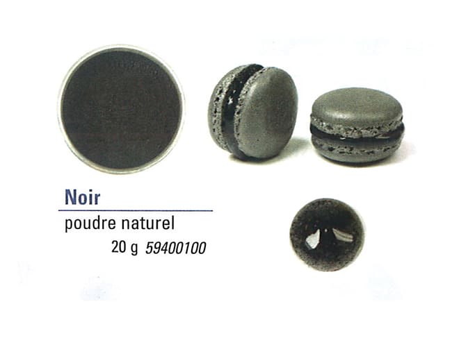 Colorante naturale nero in polvere - idrosolubile - 20 g - Chocolatree