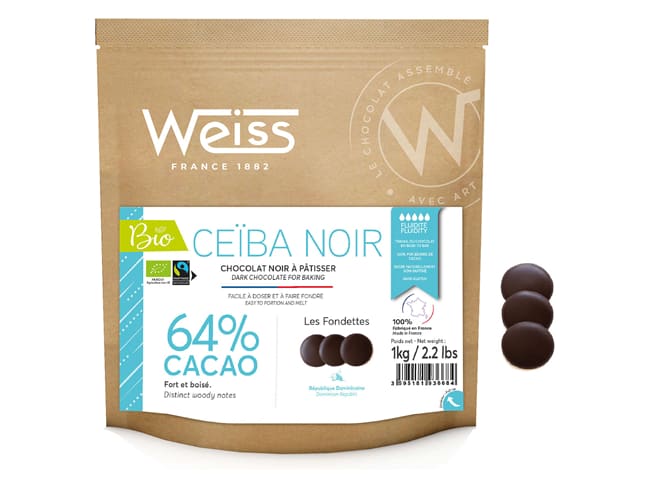 Cioccolato fondente biologico Ceiba 64% - 1 kg - Weiss