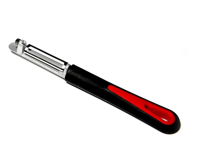 Set Da 2 Pelapatate Extra Largo Con Doppia Lama – Sbucciafacile Per Pomodori, Kiwi, Zucca – Manico Antiscivolo Rosso, Lavabile In Lavastoviglie