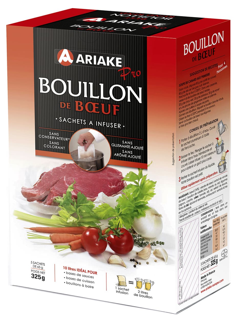 Ariake Beef Bouillon Infusion 5 x 2L Ariake Meilleur du Chef