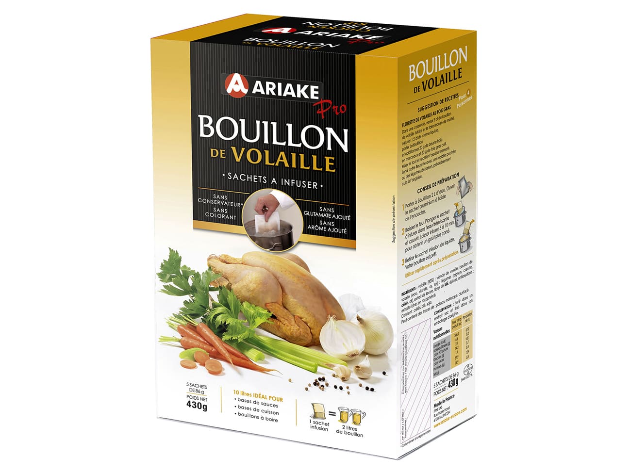 Ariake Chicken Bouillon Infusion 5 x 2L Ariake Meilleur du Chef