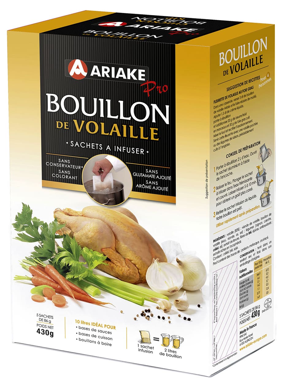 Ariake Chicken Bouillon Infusion 5 x 2L Ariake Meilleur du Chef