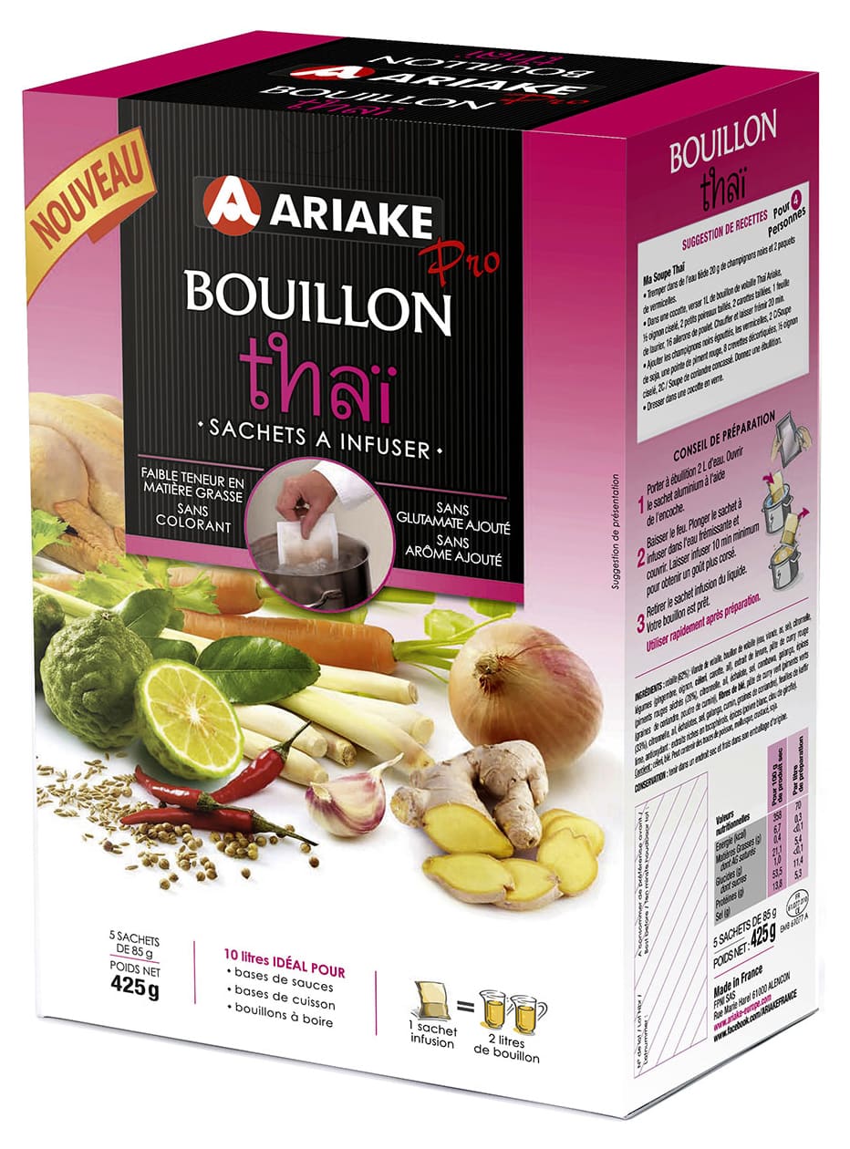 Ariake Thai Bouillon Infusion 5 x 2L Ariake Meilleur du Chef